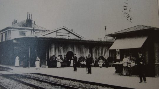 Gare de Lison, premiers cheminots